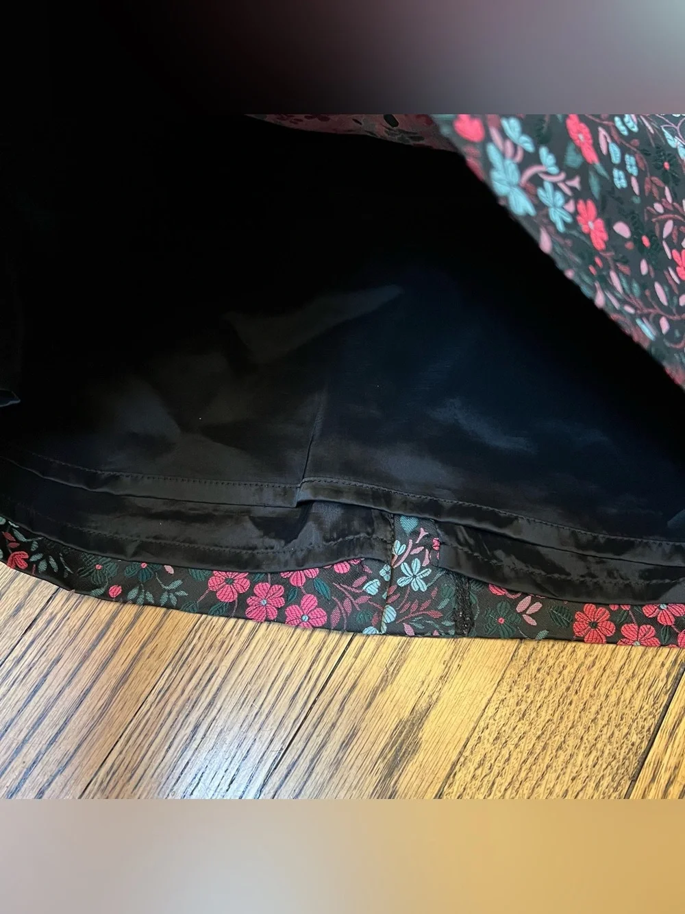 Boden Straight Pencil Skirt Women’s Size 10 Black Floral AOP Summer Work Preppy
